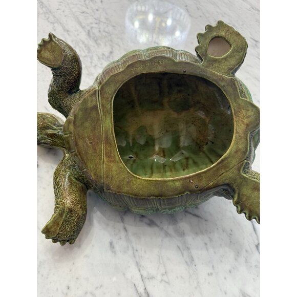 Vintage Scioto Hand Painted Ceramic Turtles Unique Lot of 2 Mother & Baby Turtle - Picture 13 of 15